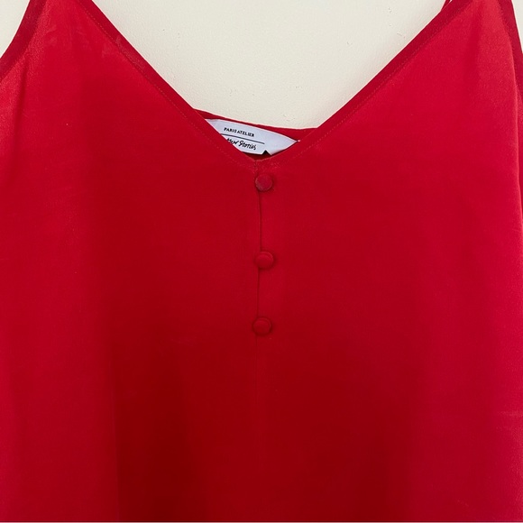 & other stories Silk Camisole Top in Red - Picture 8 of 12